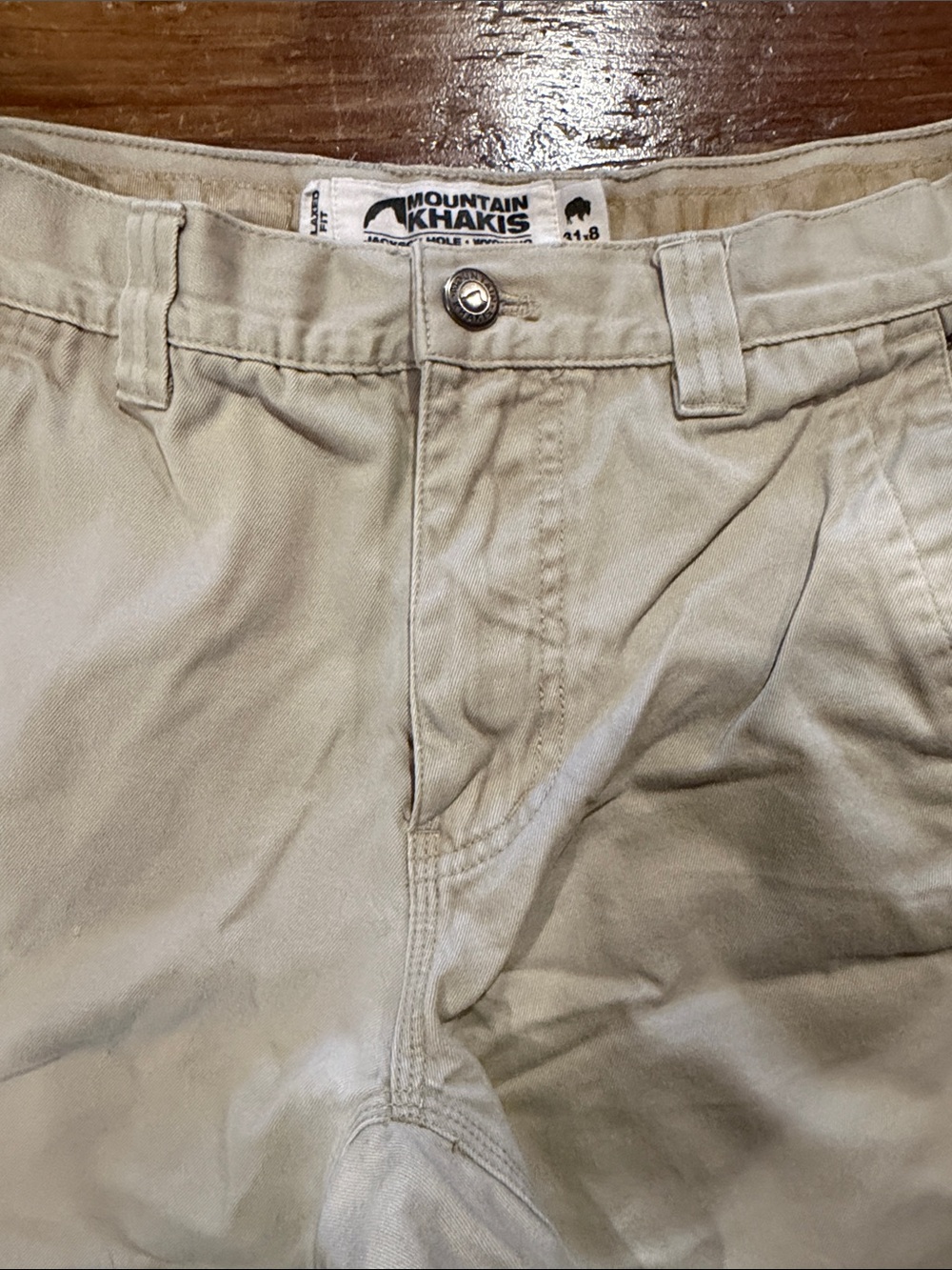 Mountain Khakis Men's Light Tan Canvas Shorts-never worn